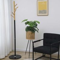 Perchero Negro Tuto Negro 37x37x170 Cm - Zmobili