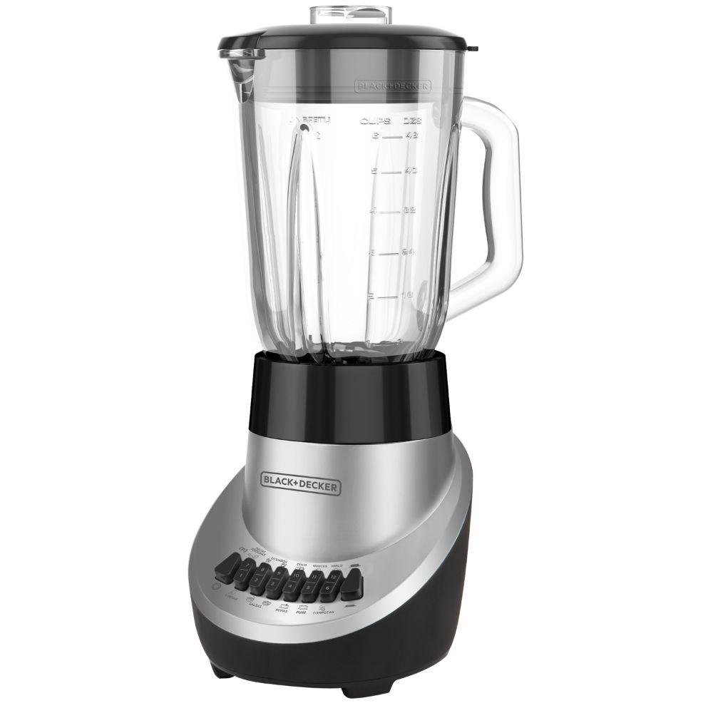 Licuadora Fusion Blade con Jarra de Vidrio 650 W con 12 Velocidades Color Gris Licuadora F…