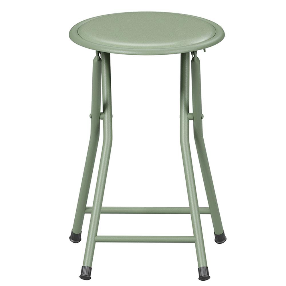 Banco Plegable Fiorella de Metal 30x30x45 cm para Jardín y Exterior, Varios Colores Verde