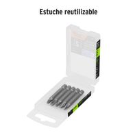 Set De 5 Puntas Pozidriv 2 Plg - Truper
