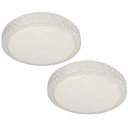 Set de 2 Plafones LED para Techo Blancos