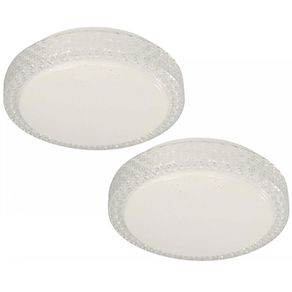 Set de 2 Plafones LED para Techo Blancos