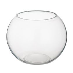 Candelero Circular de Vidrio Transparente