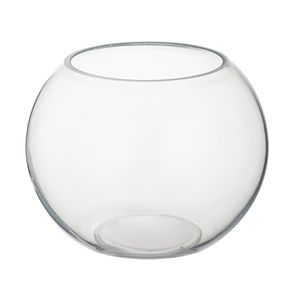 Candelero Circular de Vidrio Transparente