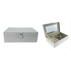Joyero con Espejo Blanco 25x16x7.5 Cm
