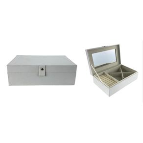 Joyero con Espejo Blanco 25x16x7.5 Cm