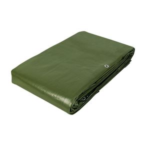 Lona Verde de Polietileno Impermeable y Resistente al Sol 6 X 9 M