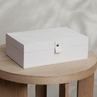 Joyero con Espejo Blanco 25x16x7.5 Cm