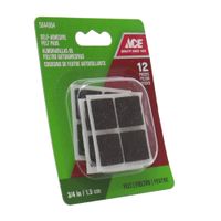 Protectores Cuadrados Fieltro Café 3/4 Plg 12 Unidades - Ace