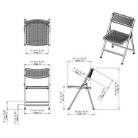 Silla Plegable Aida Blanca 50.6x52.1x81 Cm