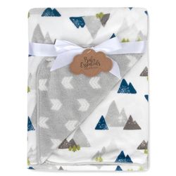 Frazada Estampada Montañas Gris