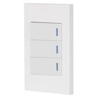 Interruptor Sencillo Triple Negro 1 Pza - Volteck