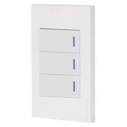 Interruptor Sencillo Triple Negro 1 Pza - Volteck