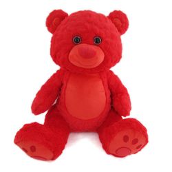 Peluche Oso Rojo de 15 Plg, Suave y Abrazable