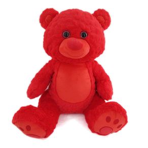 Peluche Oso Rojo de 15 Plg, Suave y Abrazable