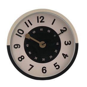 Reloj de Pared Decorativo Moderno Beige y Negro 30.5x4.5x30.5 Cm