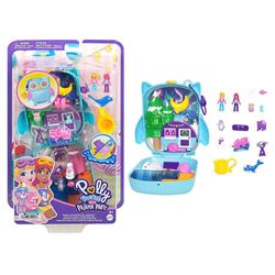 Polly Pocket Set de Juego Compacto Pijamada de Búho