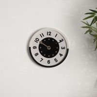 Reloj de Pared Decorativo Moderno Beige y Negro 30.5x4.5x30.5 Cm