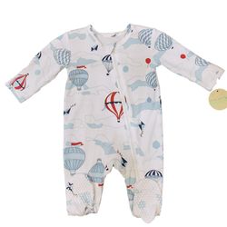 Pijama y Babero Estampado Globo Aerostático - Varias Tallas