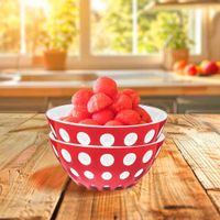 Set De 2 Bowls Le Murrine Blanco Y Rojo De 4.7 Plg - Guzzini