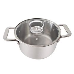 Olla de Acero Inoxidable con Tapa 26 Cm