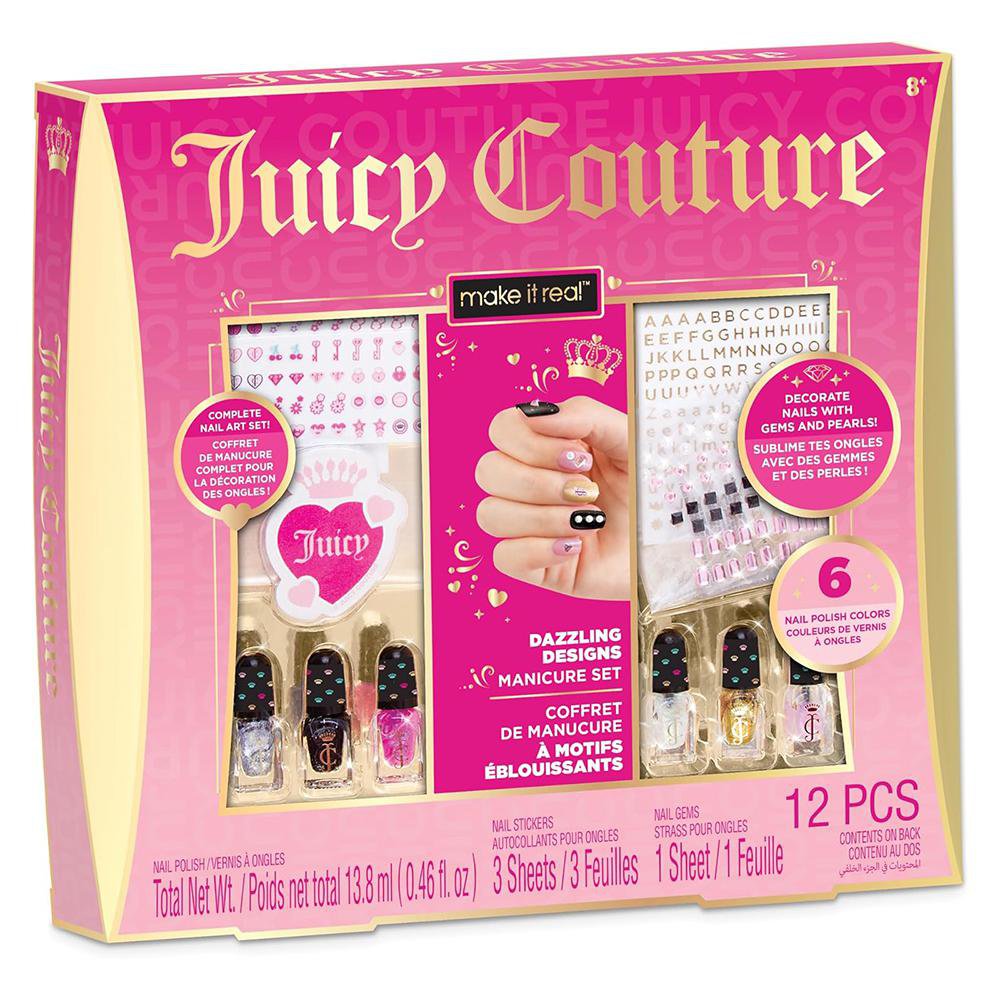 Set de Manicura Juicy Couture Dazzling Designs de 12 Piezas para 8+ Años Set de Manicura -…