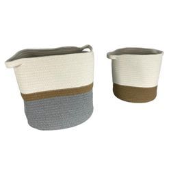 Set de Cestas Blanco 2 Pzas 30x30x30 Cm - Concepts