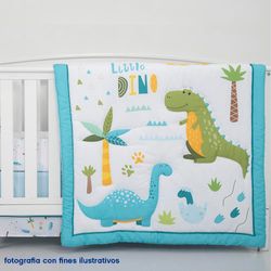 Set De Edredón Para Cuna Dinosaurios 2 Pzas
