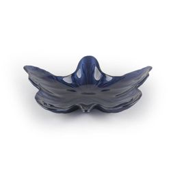 Plato de Vidrio Diseño Mariposa Azul 22 Cm