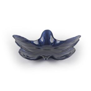 Plato de Vidrio Diseño Mariposa Azul