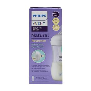 Biberón Philips Avent Natural Response con Válvula AirFree Diseño Osito 260 Ml