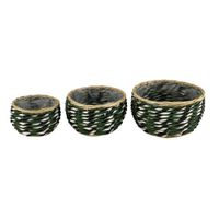 Set de 3 Canastas 25x25x14.5 Cm