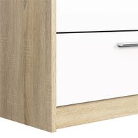 Armario Blanco con 2 Puertas 4 Gavetas