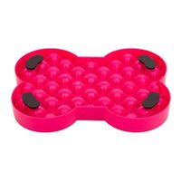Plato Rosado en Forma de Hueso - Lickimat