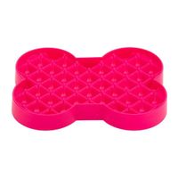 Plato Rosado en Forma de Hueso - Lickimat