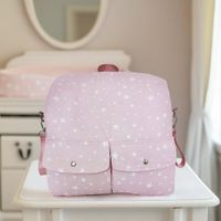 Pañalera Mochila Estrellas Rosada