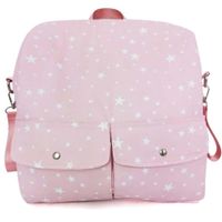 Pañalera Mochila Estrellas Rosada