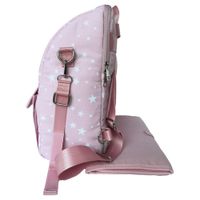 Pañalera Mochila Estrellas Rosada