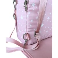 Pañalera Mochila Estrellas Rosada