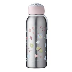 Botella Insulada con Pajilla 12 Oz  Flores