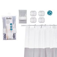 Cortina para Ducha Peva Transparente con Gris