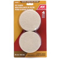 Protectores Circulares Fieltro Beige 3 1/2 Plg 4 Unidades - Ace