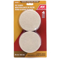 Protectores Circulares Fieltro Beige 3 1/2 Plg 4 Unidades - Ace