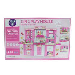 Casa de Juegos 3 en 1 Rosa
