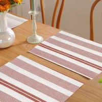Set de 3 Toallas de Cocina Diseño con Rayas Café