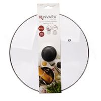 Tapadera de Vidrio Templado con Perilla Negra 30 Cm