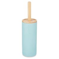 Cepillo para Sanitario con Base de Bambú  Celeste