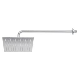 Regadera Cuadrada con Brazo Satín 10 Plg