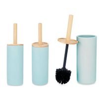 Cepillo para Sanitario con Base de Bambú  Celeste