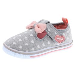 Zapatos Estampado Gris con Moña para Niña - Varias Tallas